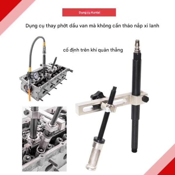 Bộ vam thay phớt xupap trực tiếp trên xe ô tô – Có đồng hồ điều áp, không cần tháo mặt máy