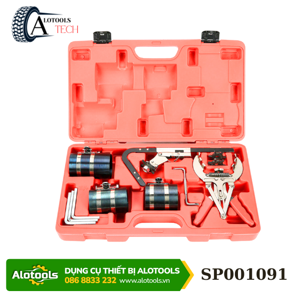 Hộp dụng cụ tháo lắp xéc măng, ép xéc măng, Bộ vam xéc măng dùng cho xe ô tô, xe máy Alotools
