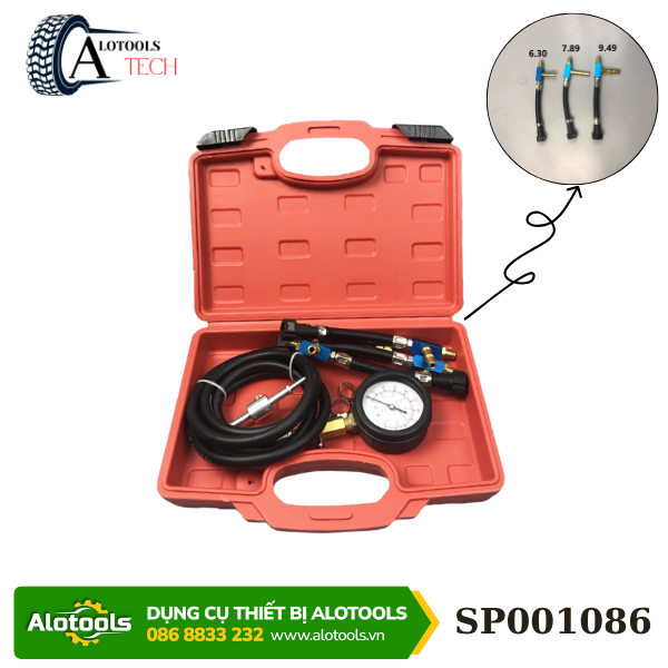 Bộ đồng hồ đo áp xuất bơm xăng ô tô dây dài cao cấp AlotoolsTech