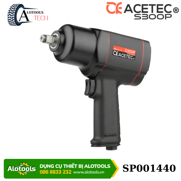 Súng xiết bu lông khí nén 1/2 inch ACETEC S300P – Siêu nhẹ lực xoắn 2300Nm – AlotoolsTech