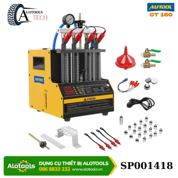 Máy kiểm tra kim phun nhiên liệu và máy làm sạch siêu âm sưởi ấm AUTOOL CT160
