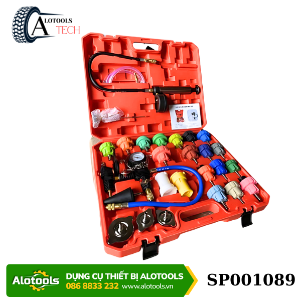 Bộ thử kín hệ thống két nước làm mát động cơ 28 chi tiết AlotoolsTech