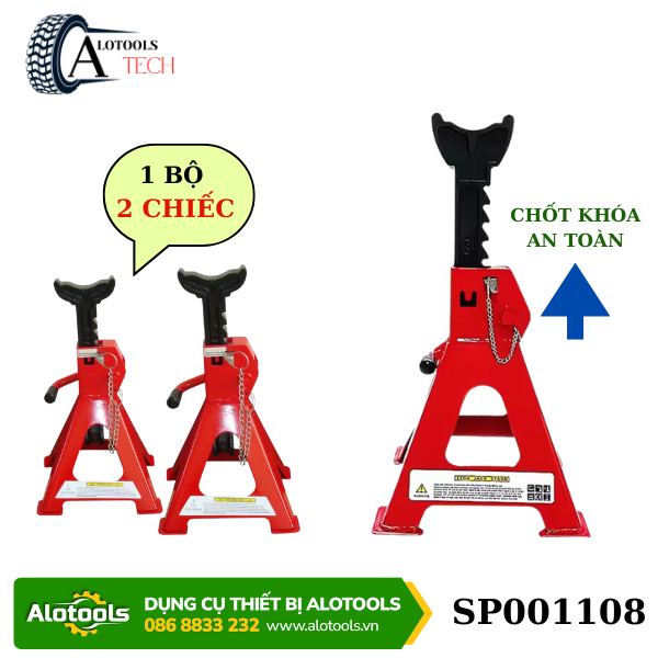 Giá Đỡ Ô Tô Chữ A 3 Tấn – Bộ 2 Chiếc Chốt Khóa An Toàn