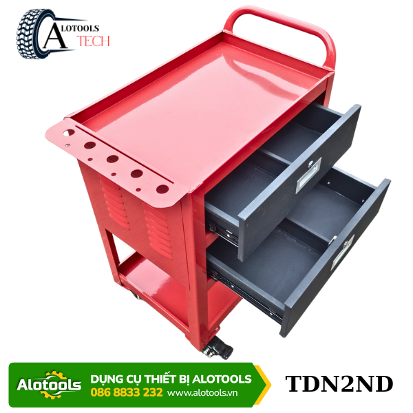 Tủ Dụng Cụ Đẩy Tay 2 Ngăn Có Bánh Xe – Dễ Di Chuyển – Siêu Bền