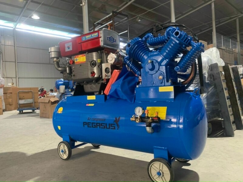 Ứng dụng thực tế máy nén khí chạy bằng dầu Diesel TM-W-1.6/8-500L