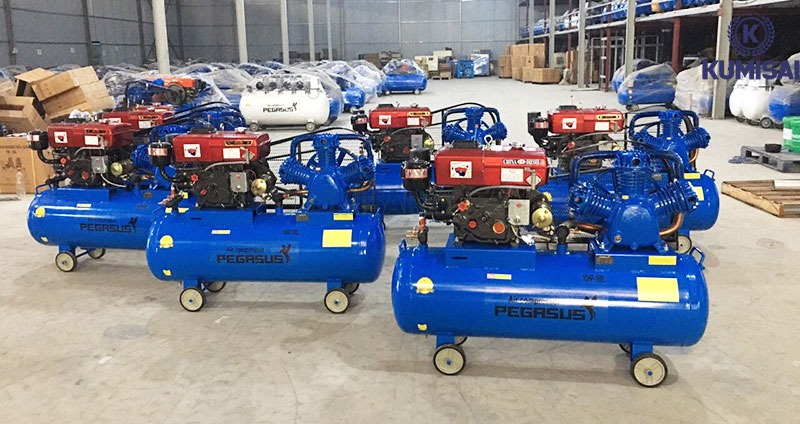 Máy nén khí chạy bằng dầu Diesel TM-V-1.05/12.5-500L có điểm gì nổi bật?