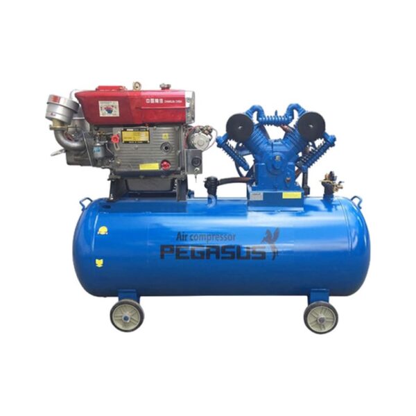 Máy bơm hơi đầu nổ chạy Diesel Pegasus 10HP 500L12.5 bar