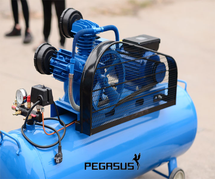 Hướng dẫn sử dụng máy nén khí dây đai Pegasus 380V 4hp TM-W-0.36/8-180L Alotools