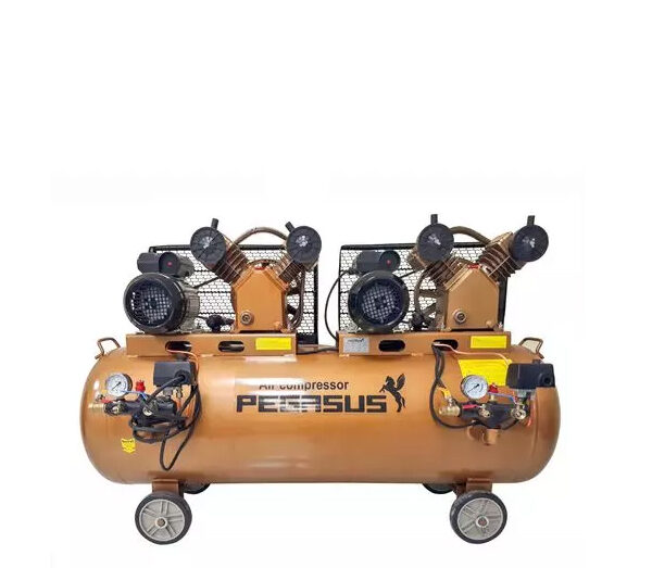 Máy nén khí dây đai Pegasus 2 đầu nén, 2 motor TM – V-12.5×2-230L