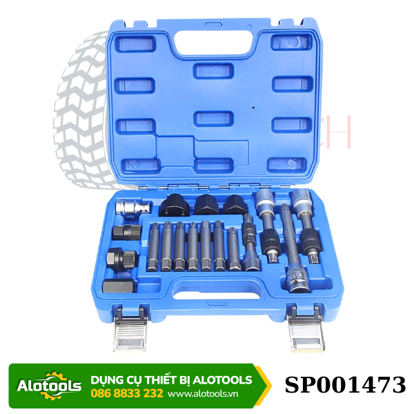 Bộ Dụng Cụ Tháo Puly Máy Phát Ô Tô 18 Chi Tiết Chuyên Dụng