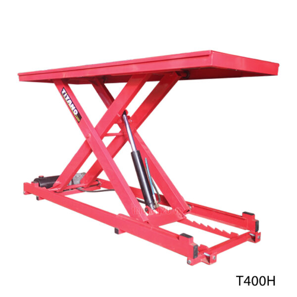 Bàn nâng xe phân khối lớn Titano T400H tải 400kg, nâng êm, chống trượt, an toàn cao