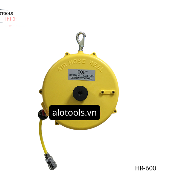 Dây Hơi Tự Rút Vỏ Nhựa Top HR-600 dài 7.5m, dây PU phi 5x8mm, lò xo rút khỏe, hàng Top Đài Loan