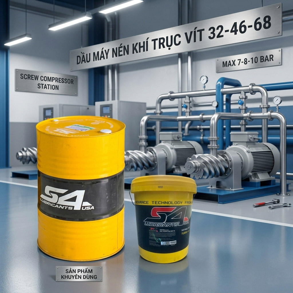 dầu máy nén khí trục vít