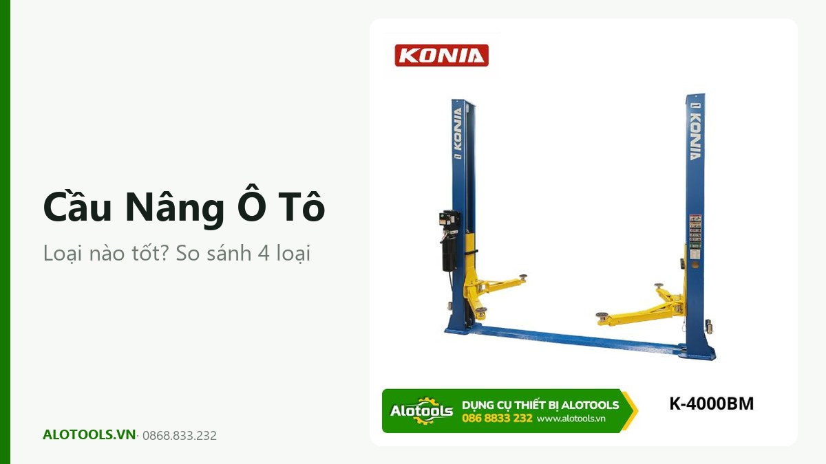 Cầu Nâng Ô Tô — Loại nào tốt? So sánh 4 loại