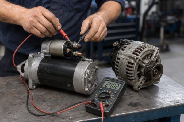Cách kiểm tra củ đề xe tải không nhảy và máy phát 24V không sạc