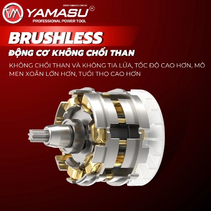 Máy khoan vít pin Yamasu YMS-KT13 20V tải nặng, đầu kẹp Autolock Ø13mm 3 máy khoan pin 80Nm - hình 3
