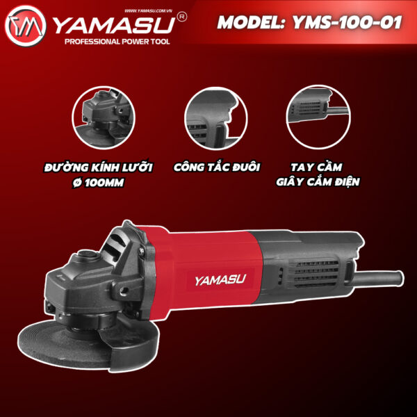 máy mài góc tay ngắn 750W - hình 2