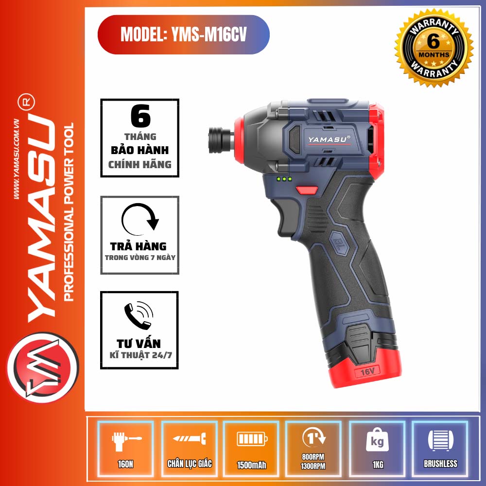 máy vặn vít động lực pin Yamasu YMS-M16CV