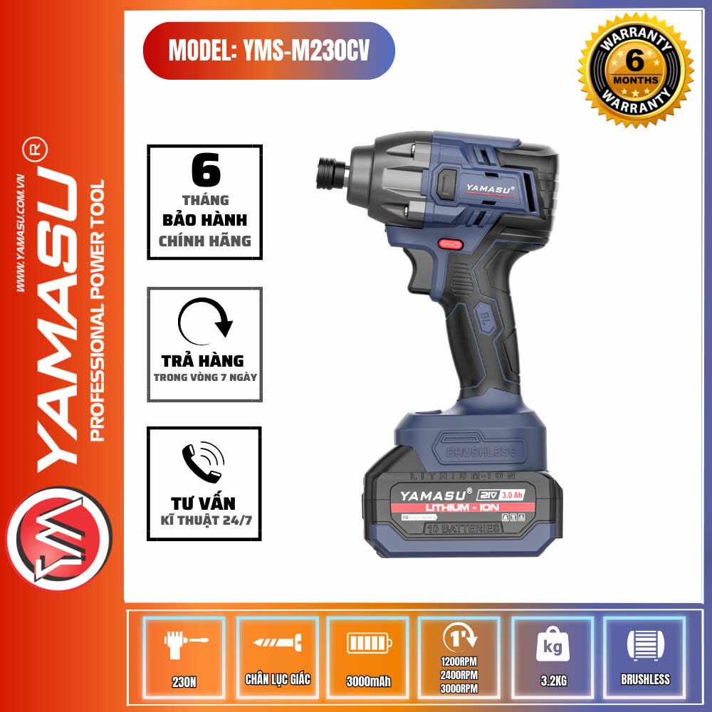 máy vặn vít động lực pin Yamasu YMS-M230CV