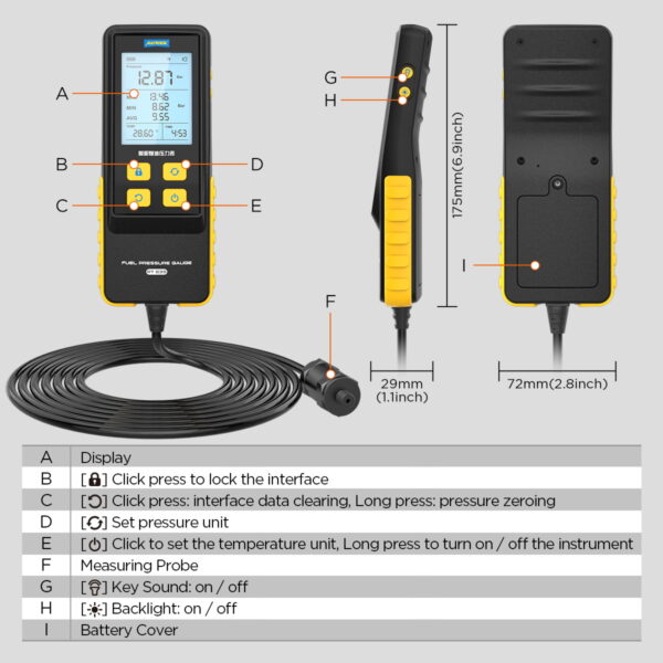 đồng hồ đo áp suất xăng PT635 - hình 10