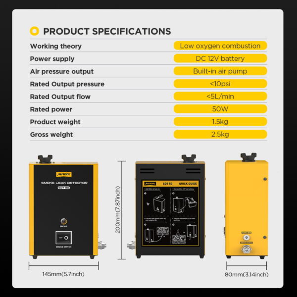 máy bơm khói kiểm tra rò rỉ SDT50 - hình 9