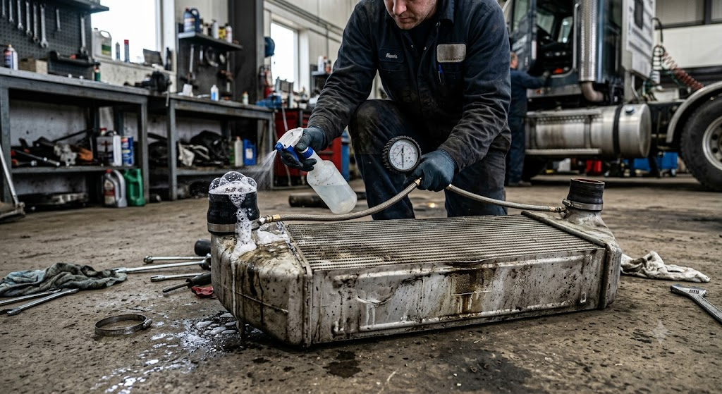 thử kín két intercooler