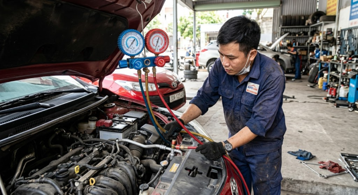 pan bệnh hệ thống điều hòa ô tô con