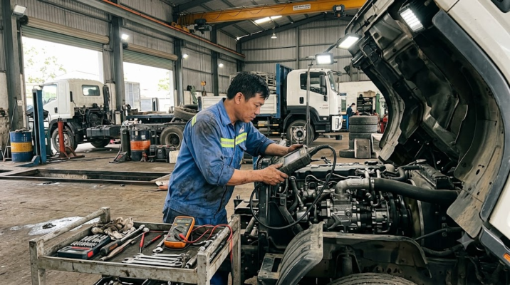 hệ thống điện thân xe, mã lỗi hộp và bơm cao áp điện tử Isuzu