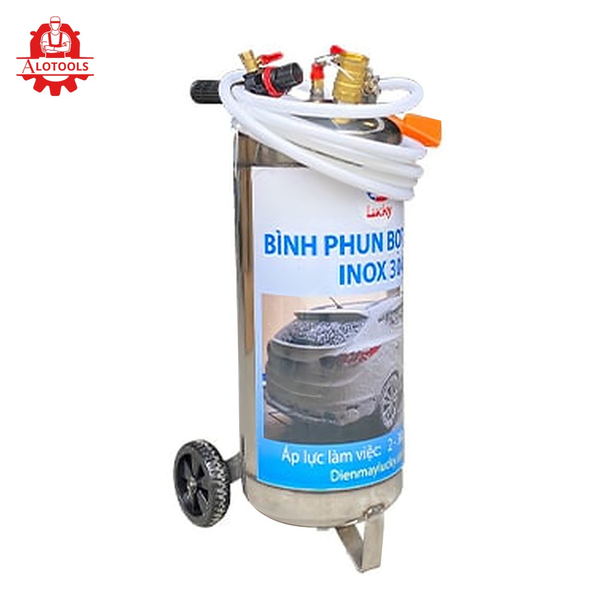 Bình bọt tuyết inox 304 20 lít Lucky 1 bình bọt tuyết inox 20 lít Lucky