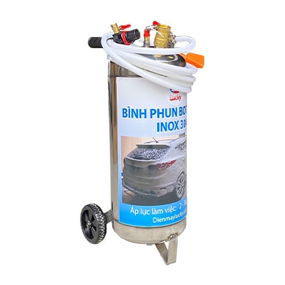 Bình bọt tuyết inox 304 20 lít Lucky 8 bình bọt tuyết inox 20 lít Lucky