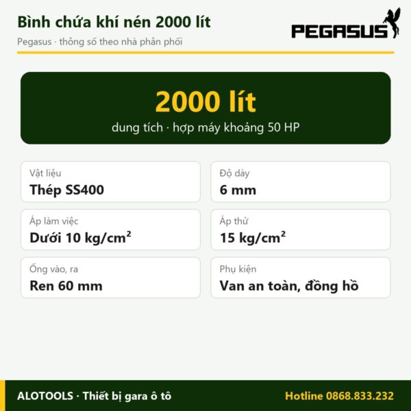 bình chứa khí nén 2000 lít - hình 2