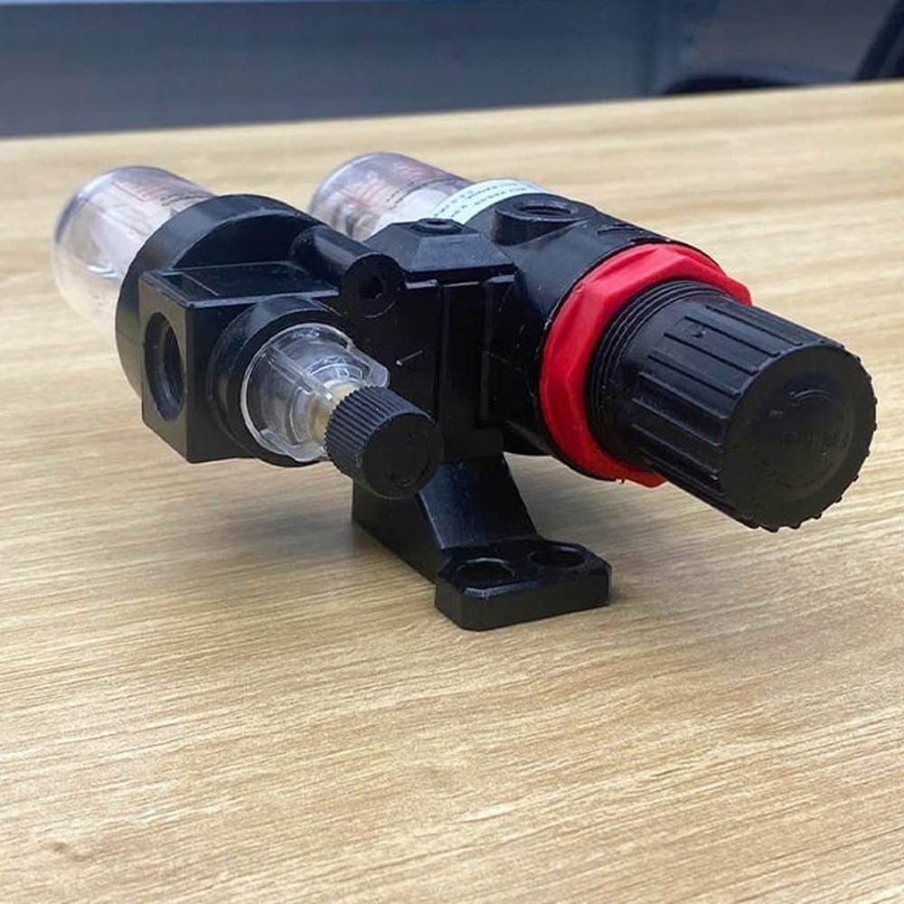 Bộ lọc đôi Airtac AFC-2000 lọc điều áp kèm bình tra dầu, ren 1/4 inch 2 bộ lọc đôi Airtac - hình 2