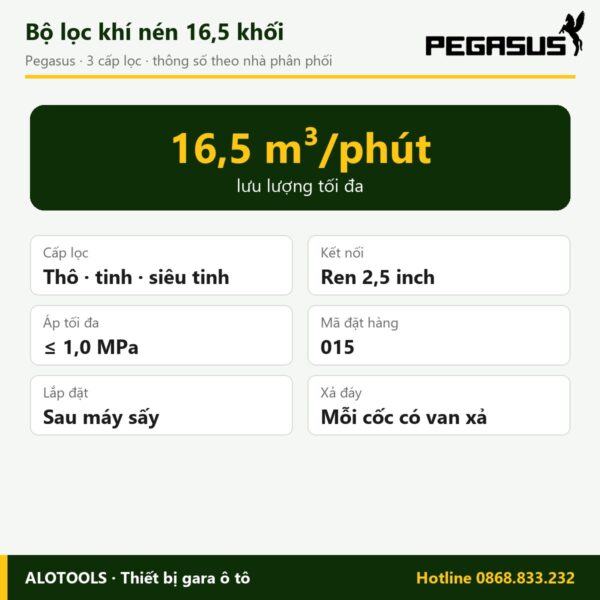 bộ lọc khí nén 16,5 khối - hình 2