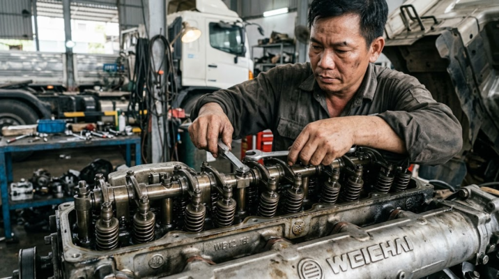 Cân cam và chỉnh khe hở nhiệt xupap Weichai