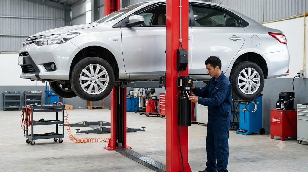 cầu nâng di động một trụ