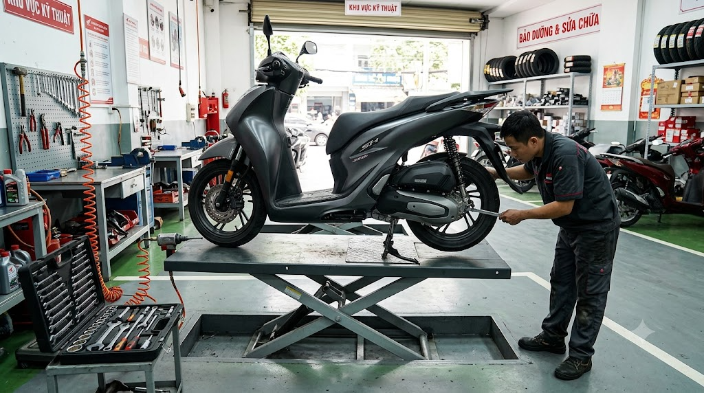 tải trọng bàn nâng xe máy