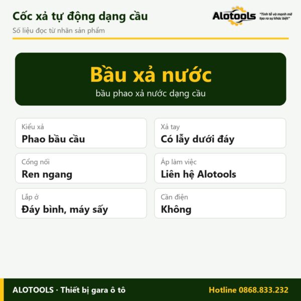 cốc xả tự động dạng cầu - hình 2