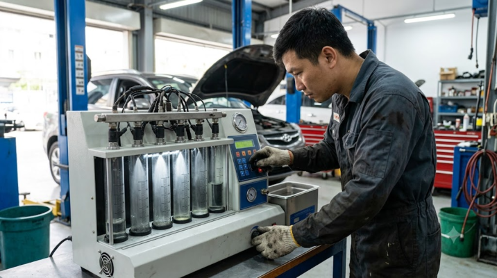 máy súc rửa kim phun xăng