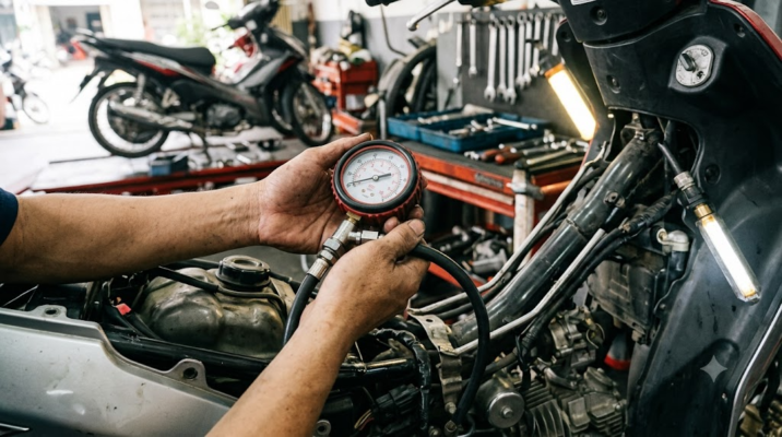 đồng hồ đo áp suất bơm xăng xe máy