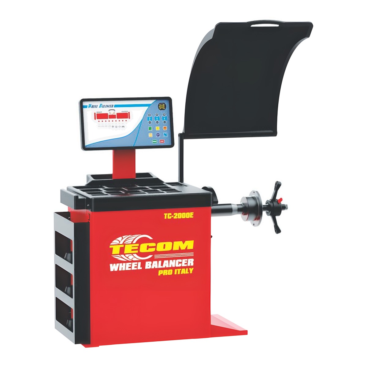 Máy cân bằng lốp TC-2000E Tecom laser, vành 10–28 inch 7 máy cân bằng lốp TC-2000E