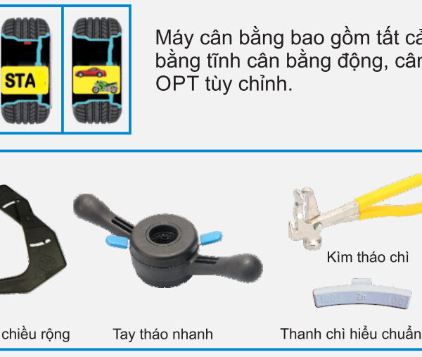 Máy cân bằng lốp TC-2000E Tecom laser, vành 10–28 inch 5 máy cân bằng lốp TC-2000E - hình 3