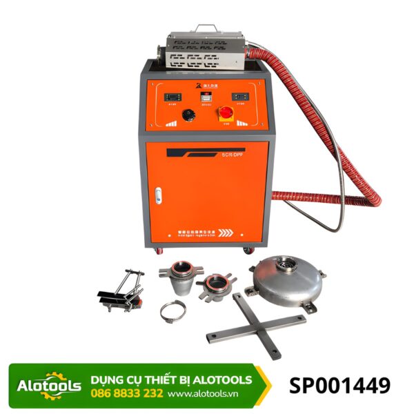 Máy đốt bô L9 vệ sinh bộ lọc khí thải DPF/SCR/DOC màu cam đặt trên xe đẩy
