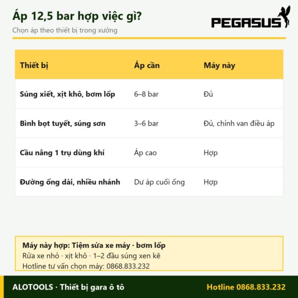 máy nén khí 120 lít 3HP áp 12,5 bar 3 pha - hình 4