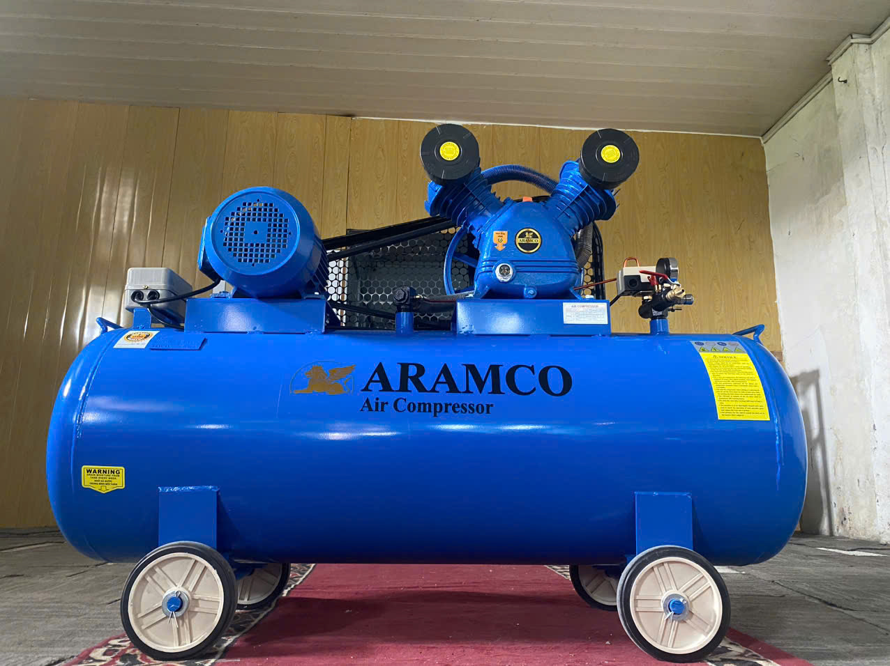 Máy nén khí Aramco 5,5HP 300 lít dây đai, áp 8 bar, điện 380V 21 Máy Aramco 5,5HP 300 lít - ảnh 3