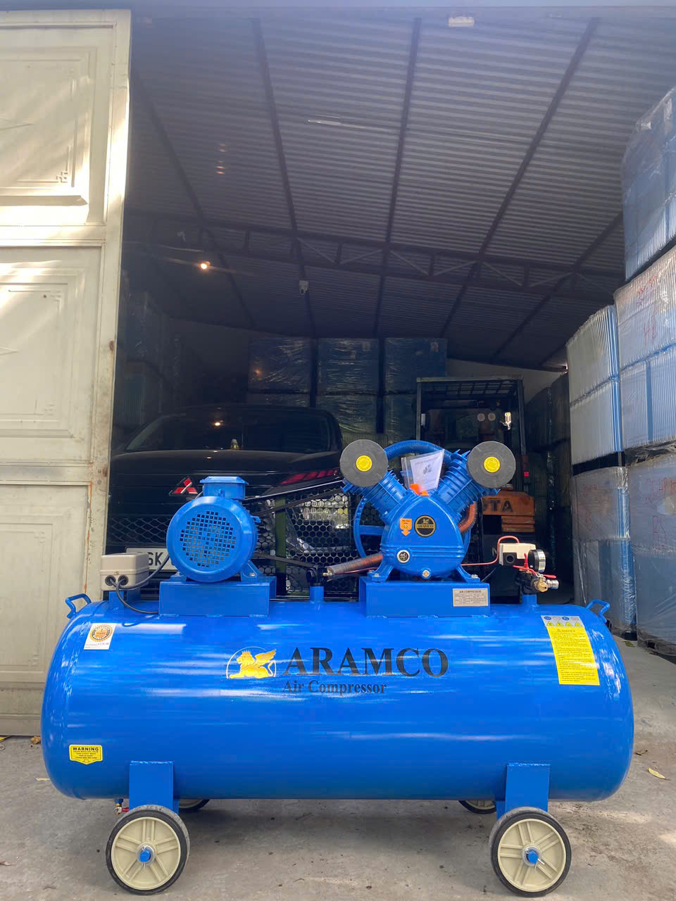 Máy nén khí Aramco 5,5HP 300 lít dây đai, áp 8 bar, điện 380V 24 Máy Aramco 5,5HP 300 lít - ảnh 6