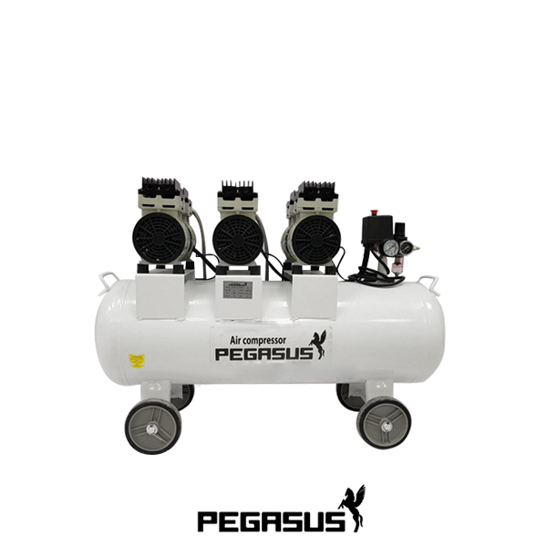 Máy nén khí không dầu 70 lít Pegasus 3HP, 3 đầu nén, điện 220V