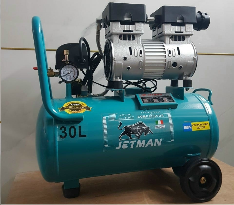 Máy nén khí không dầu Jetman 1,5HP 30 lít, khí sạch, điện 220V 11 Máy Jetman 1,5HP 30 lít - ảnh 3