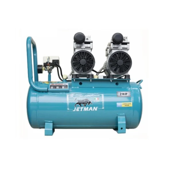 máy nén khí không dầu Jetman 2 đầu 2HP 50 lít