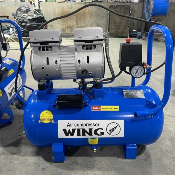 Máy nén khí không dầu Wing 0,75HP 30 lít, khí sạch, điện 220V 6 máy nén khí không dầu Wing 0.75HP 30 lít - hình 2