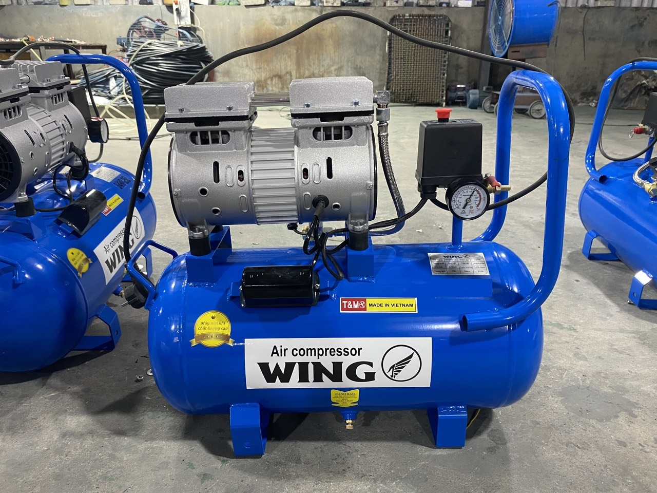Máy nén khí không dầu Wing 0,75HP 30 lít, khí sạch, điện 220V 10 Máy Wing 0,75HP 30 lít - ảnh 1